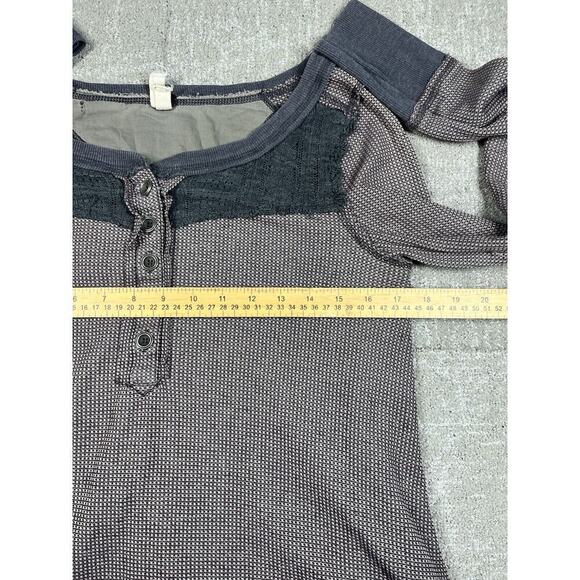 Free People Lace Thermal Long Sleeve Boho Top Size M - Picture 3 of 8